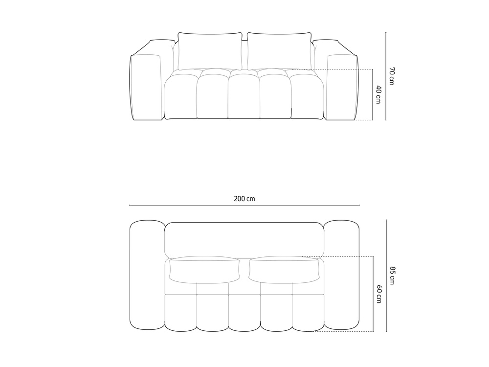 Cosmopolitan Design Sofa Verona 3-Sitzer kleine Version Strukturierter Stoff Sorella Burgundfarben