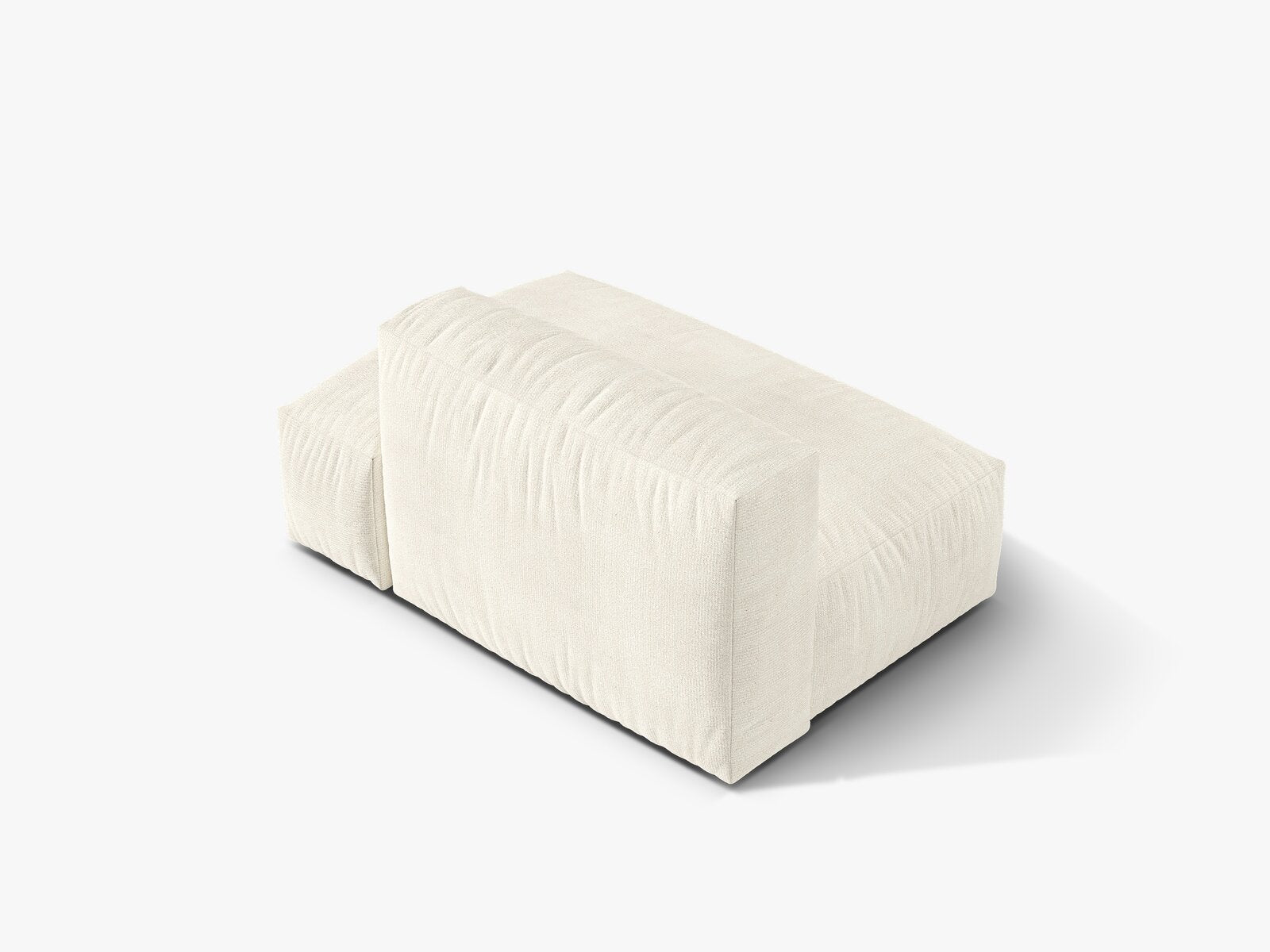 Micadoni Ecksofa-Modul Martina 1-Sitzer Rechts Boucle Monet Elfenbein