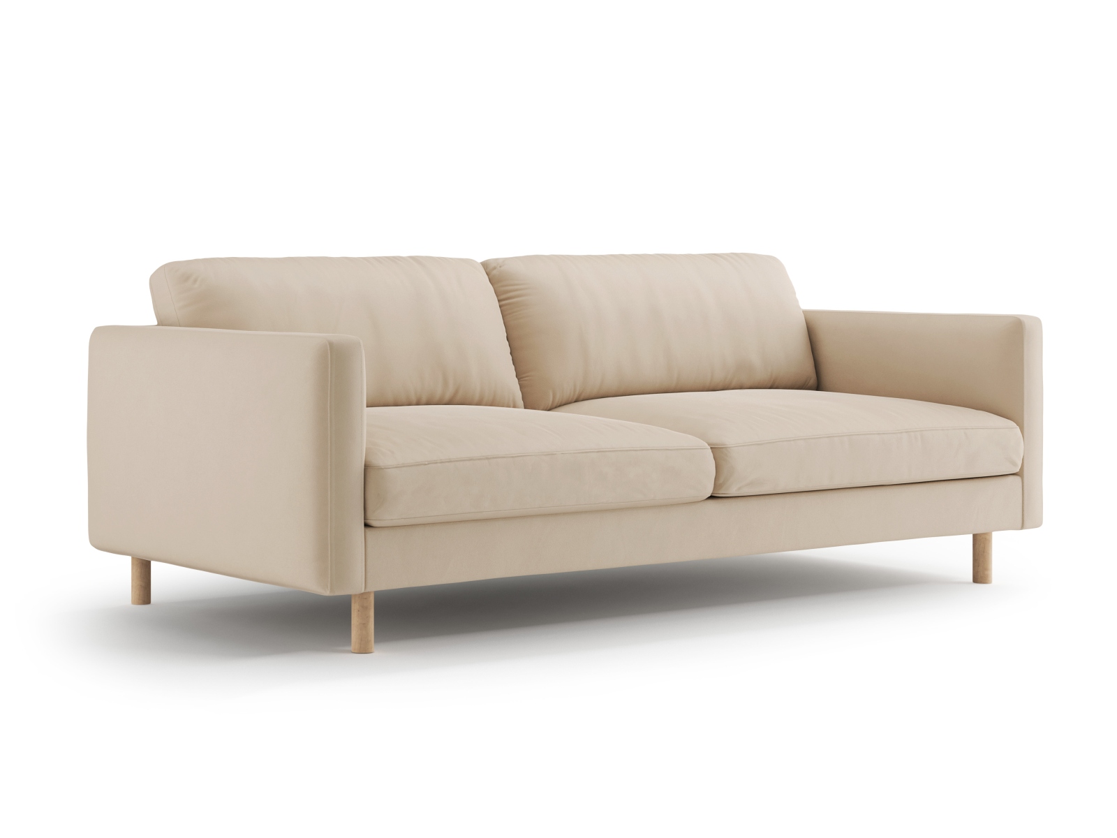 Micadoni Sofa Eden 4-Sitzer Samt Nude