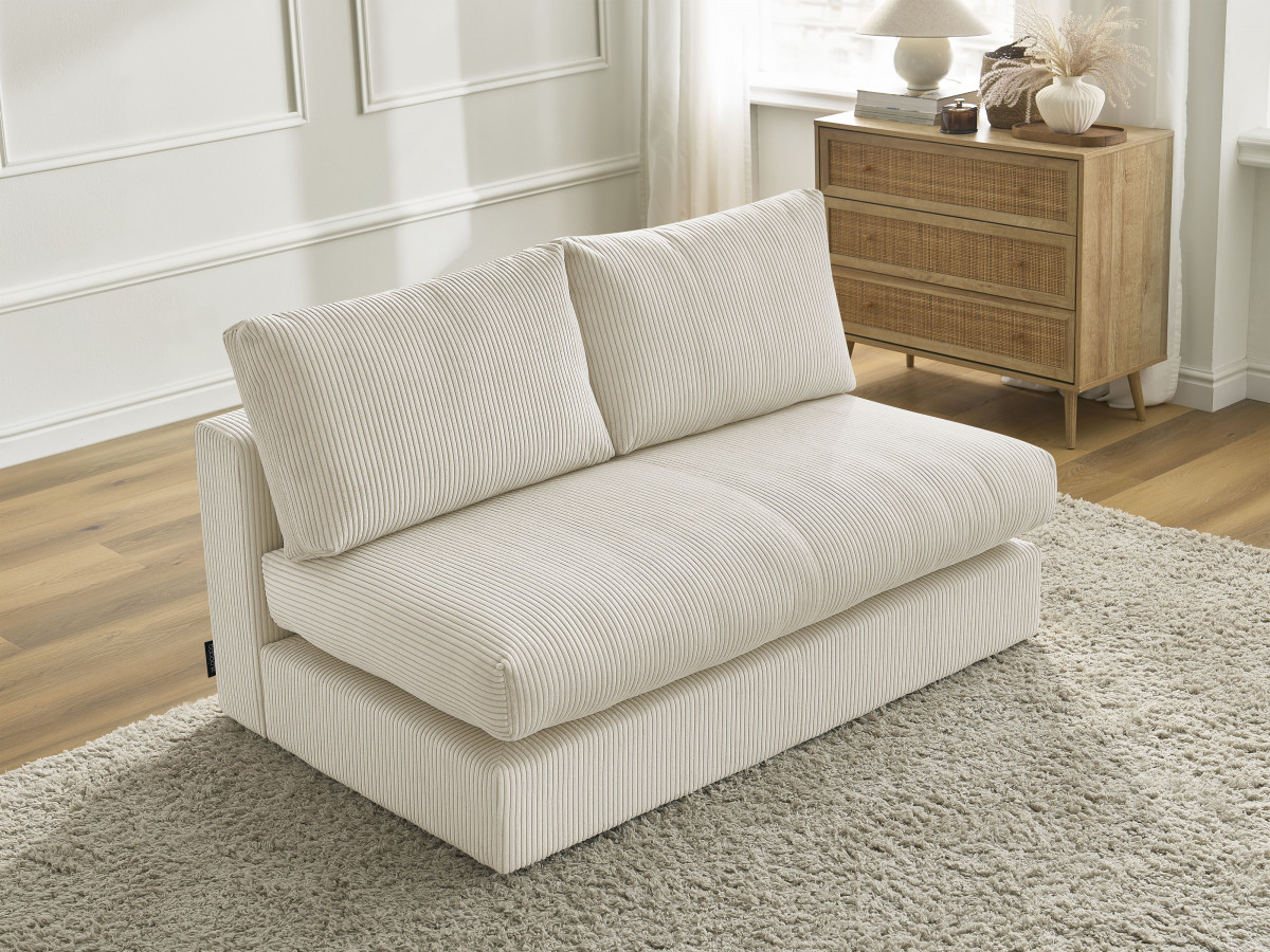 Bobochic Paris Sofamodul 2-Sitzer Cordsamt Beige