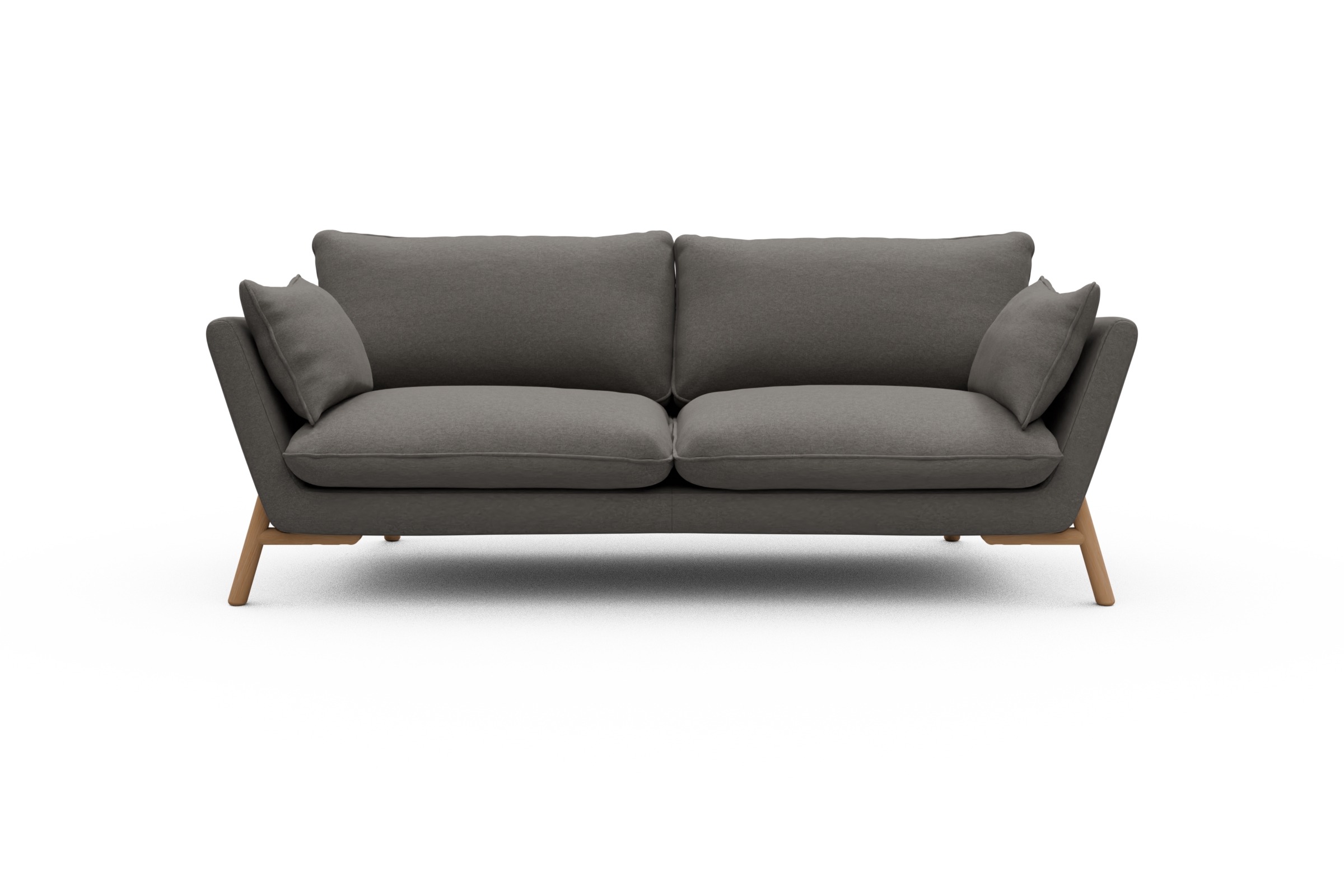 Skandi Home Sofa Emil 3-Sitzer Beinfarbe Eiche Natur Satya-Taupe moebelfaktor