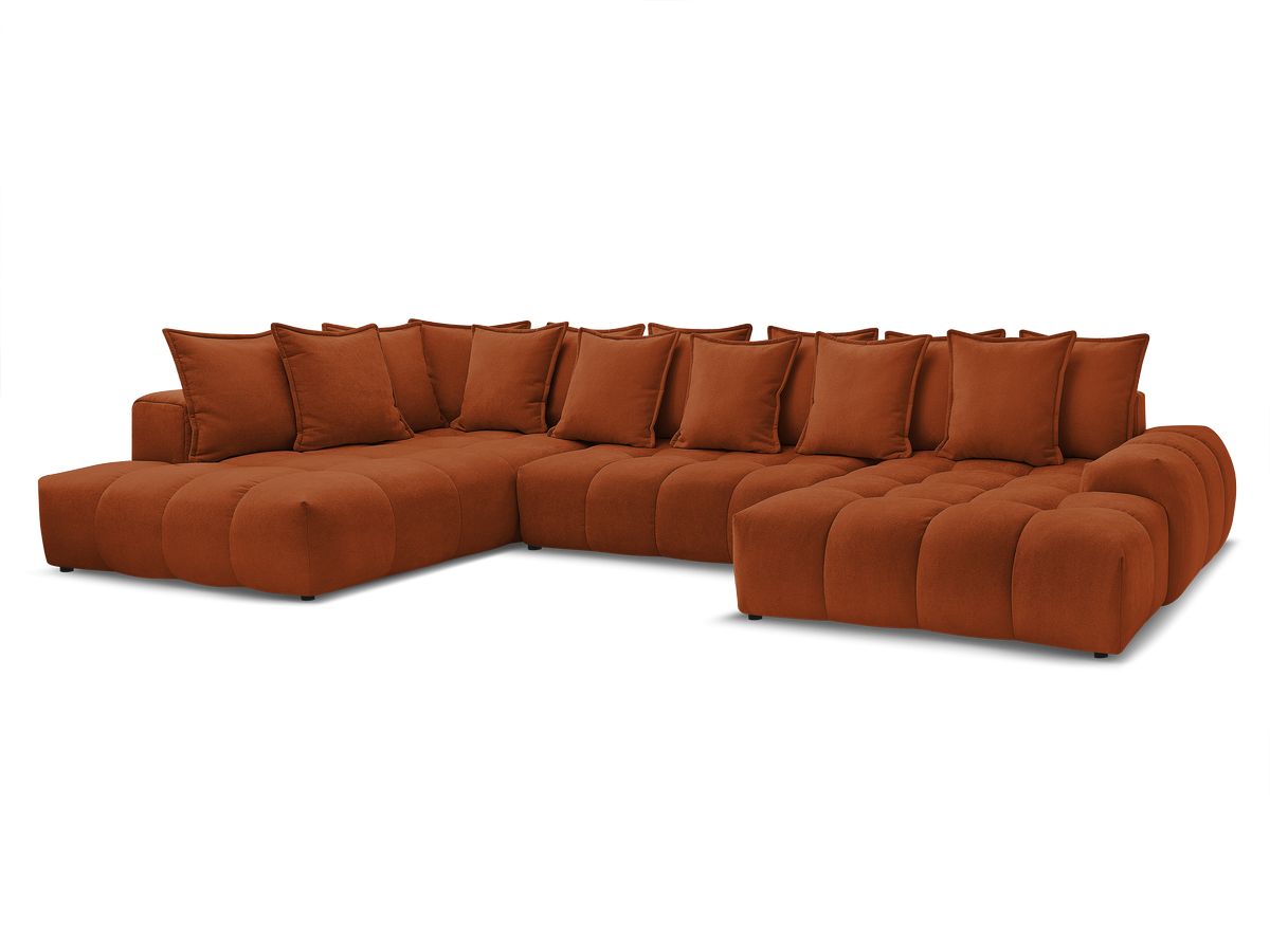 Bobochic Everest Wohnlandschaft, 14 Kissen Strukturstoff Orange Ecke rechts