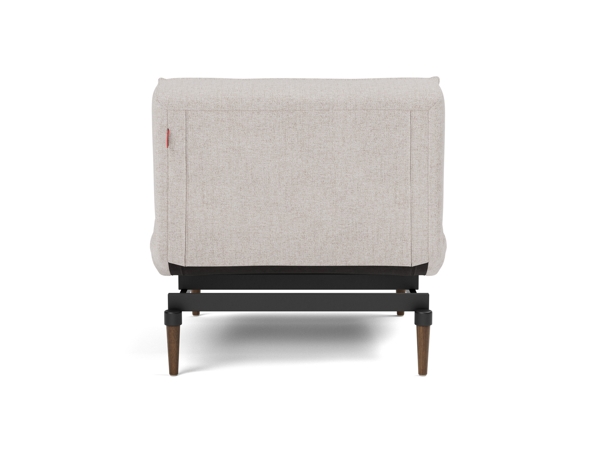 Sessel Splitback Strukturierter Stoff Weda 300-Weda-Sand Beine Styletto Eiche dunkel