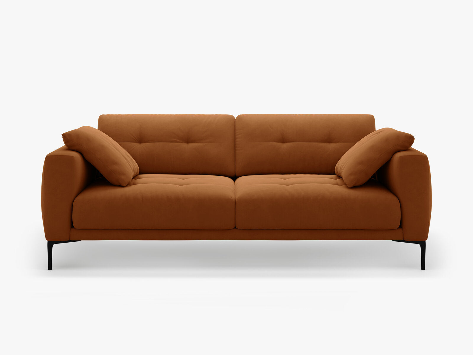 Micadoni Sofa Bemy 4-Sitzer Samt Terrakotta