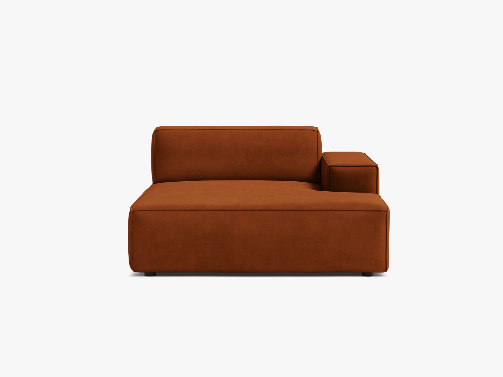 Micadoni Jodie Chaiselongue Rechts Samt Bluvel Terrakotta