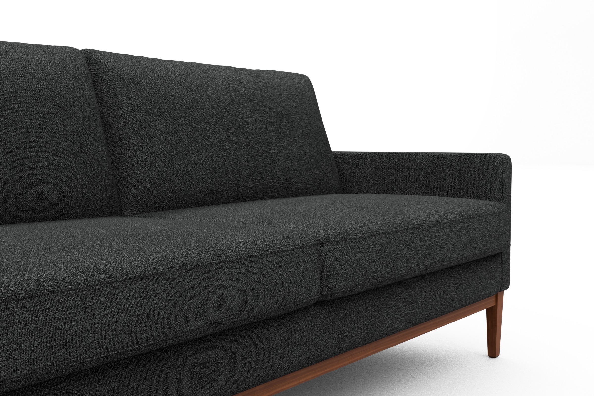 Sofa Bodo 2,5-Sitzer Boucle-Charcoal