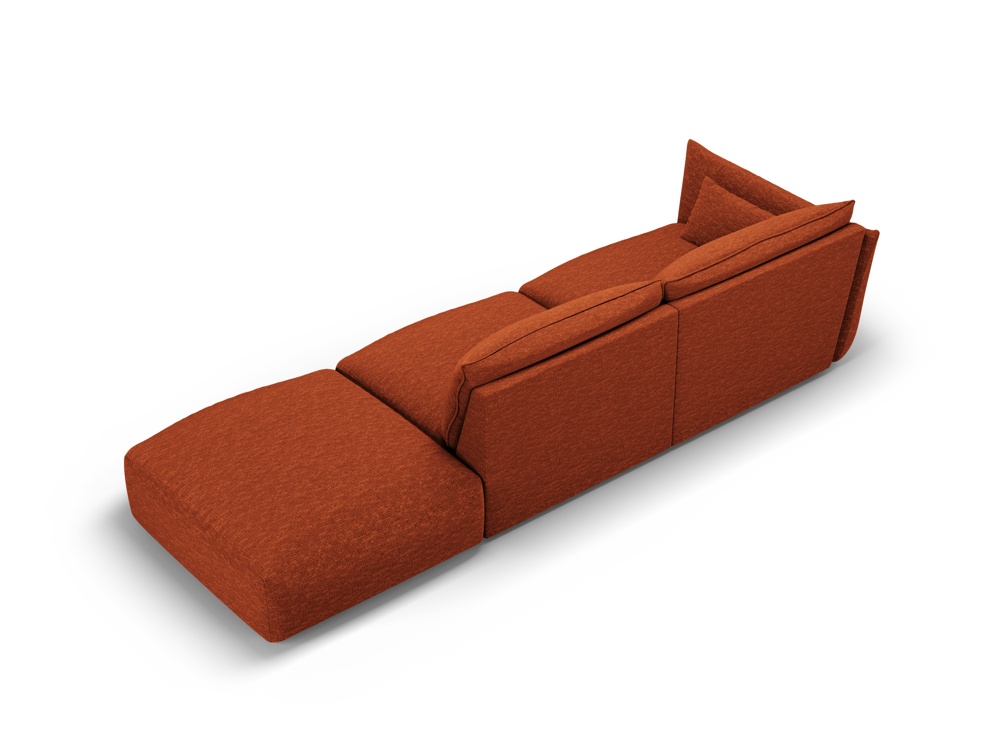 Cosmopolitan Design Sofa Matera 4-Sitzer offen Chenille Eden Ziegel Rechts