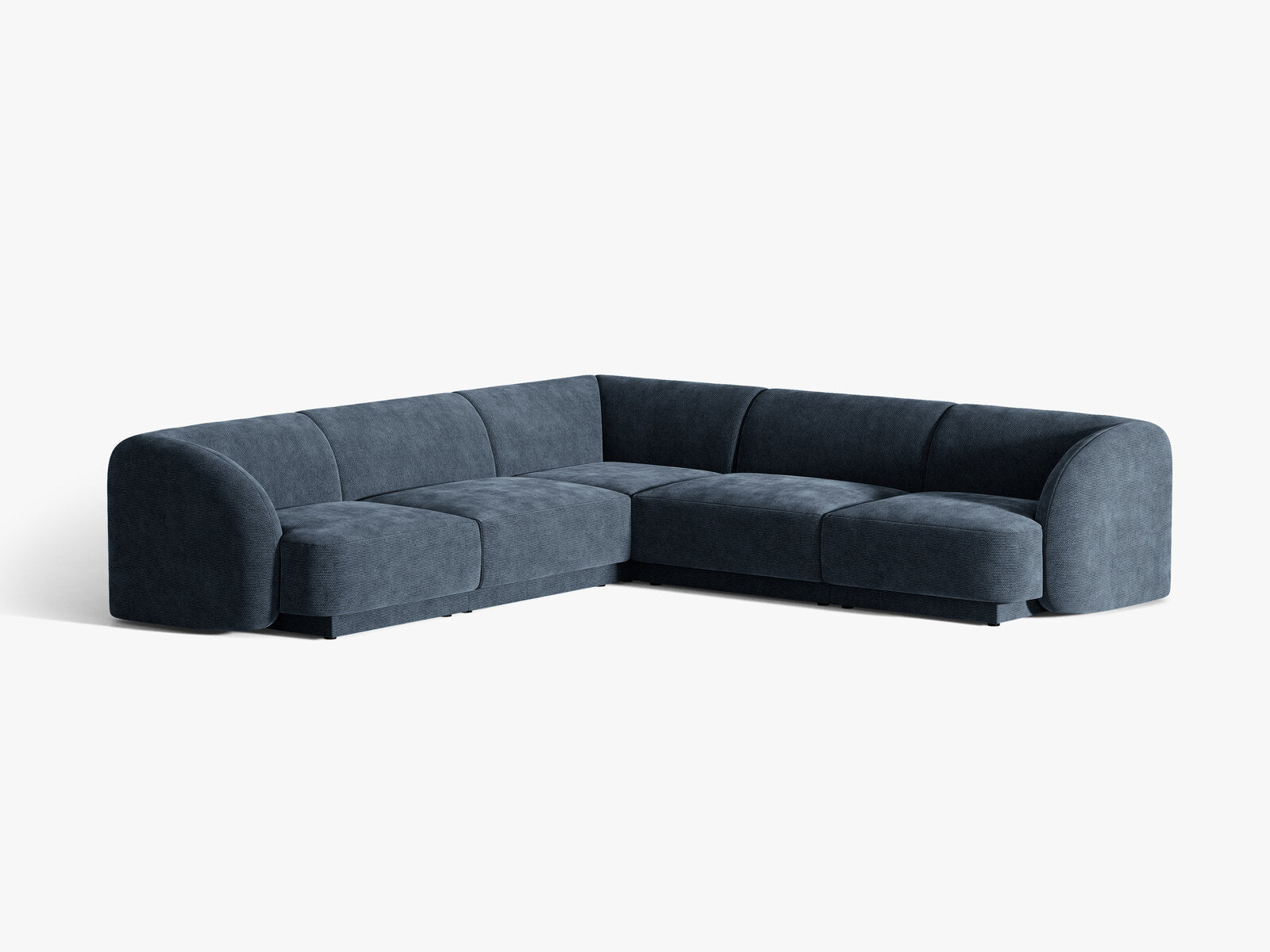 Micadoni 5-Sitzer Symmetrisches Ecksofa Miley Chenille Haga Königsblau