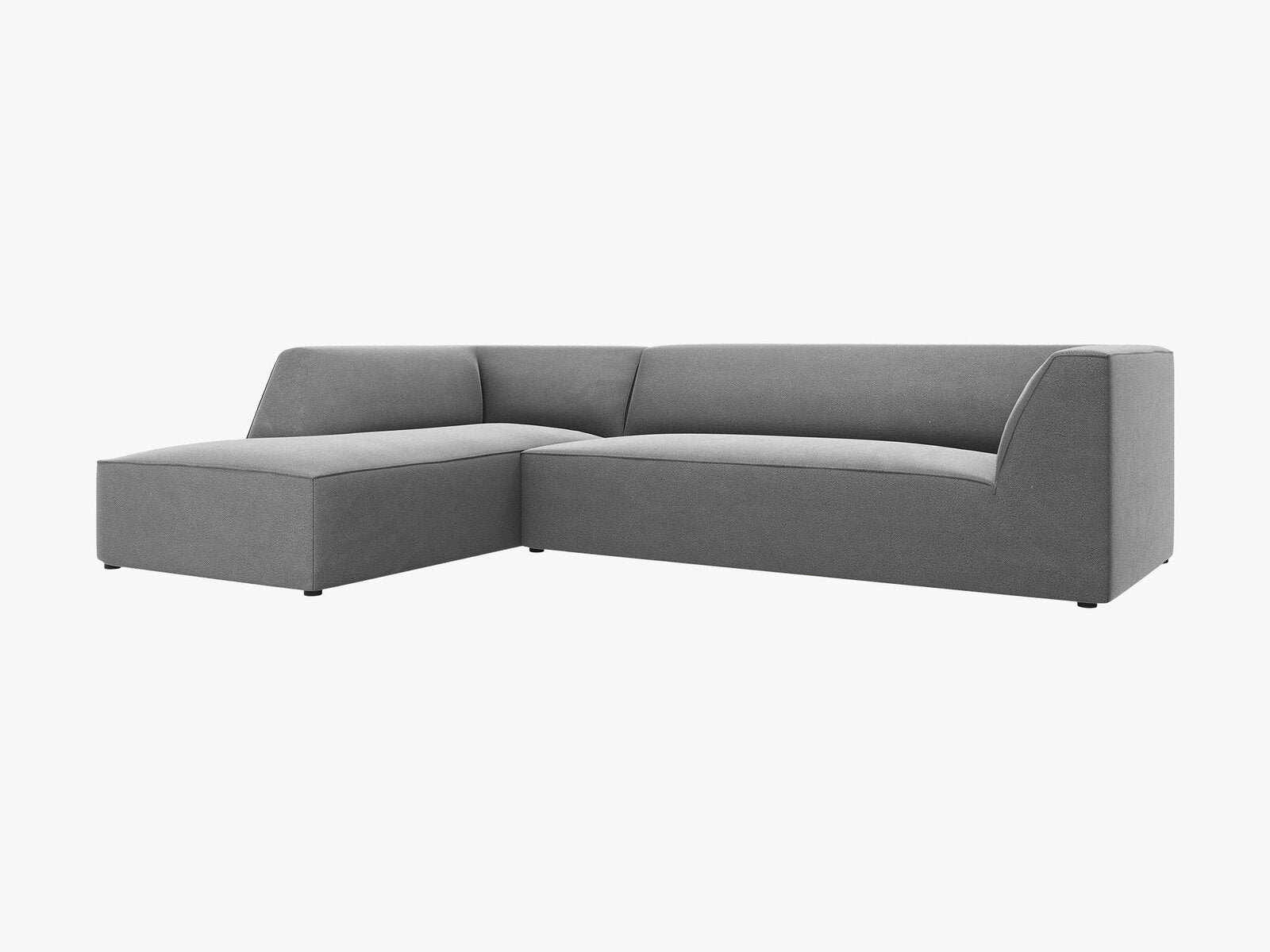 Micadoni 4-Sitzer Modular Sofa Ruby Links Samt Salvador Grau