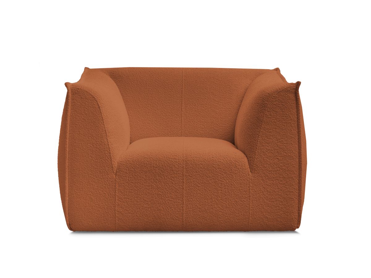 Bobochic Giorgia Sessel Bouclé-Stoff Orange