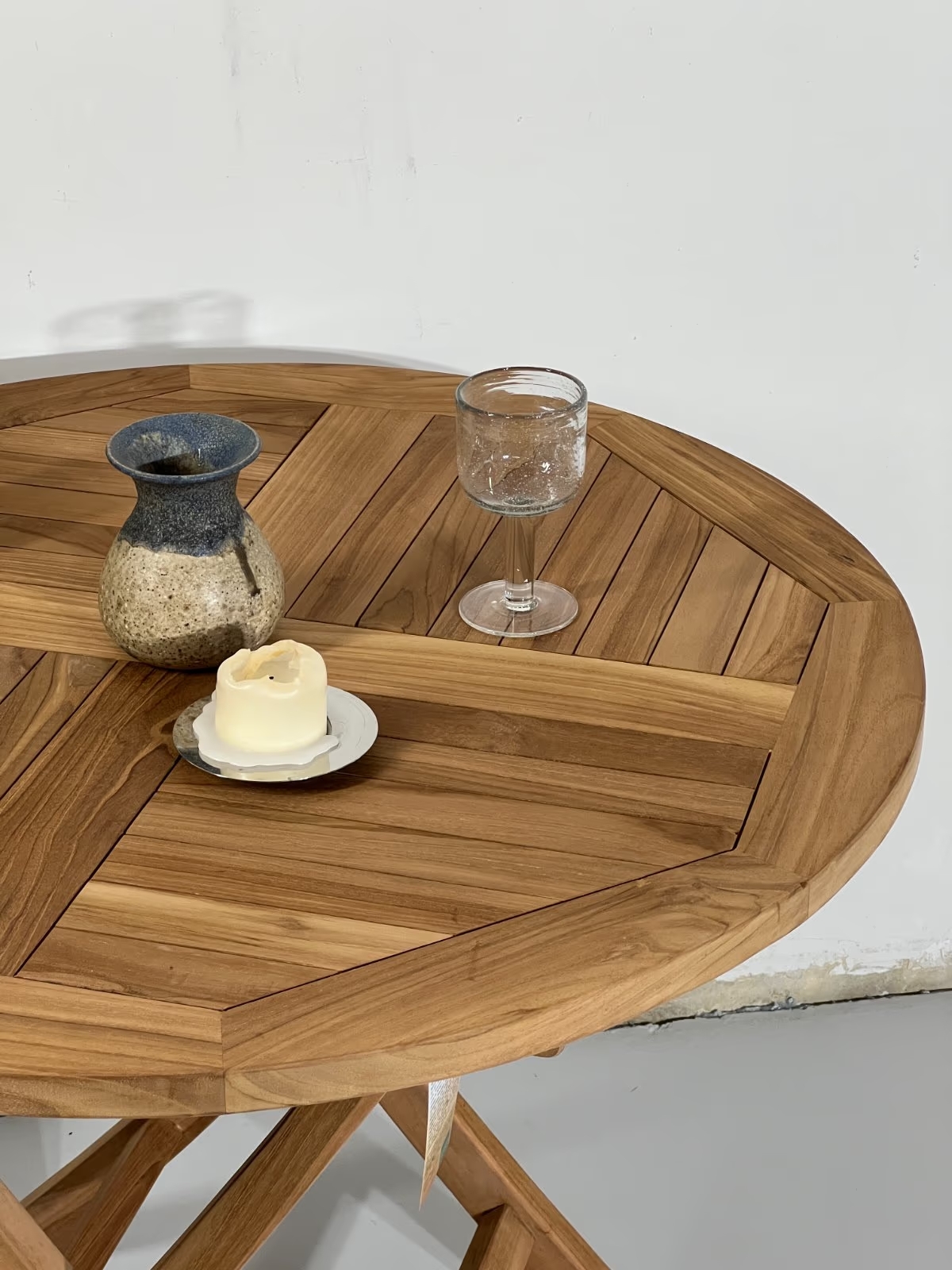 Sunny Smart Klapptisch York rund Teakholz natur 90cm