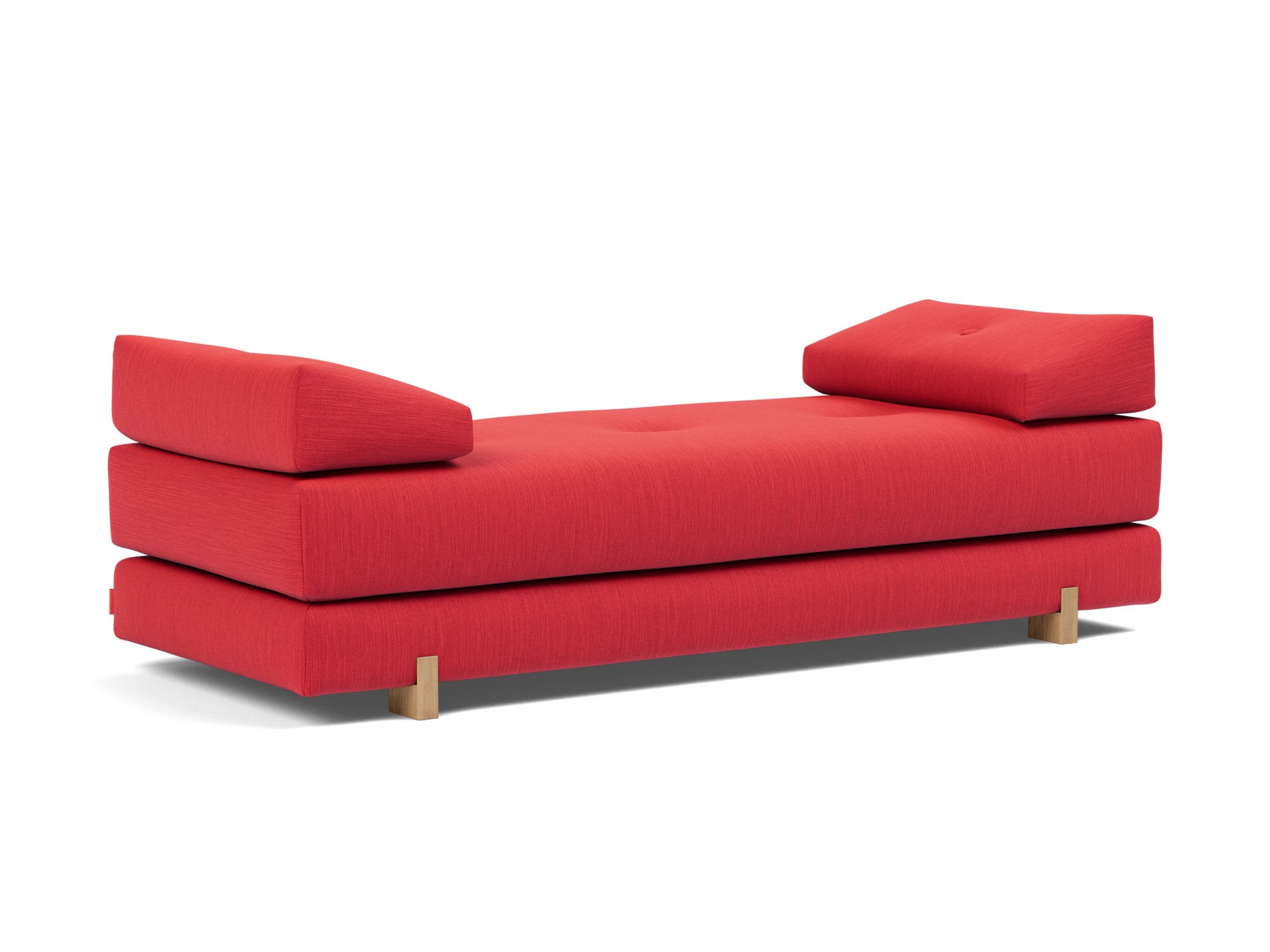 Tagesbett Sigmund Flachgewebe Elegance 511-Red Beine Drip Eiche