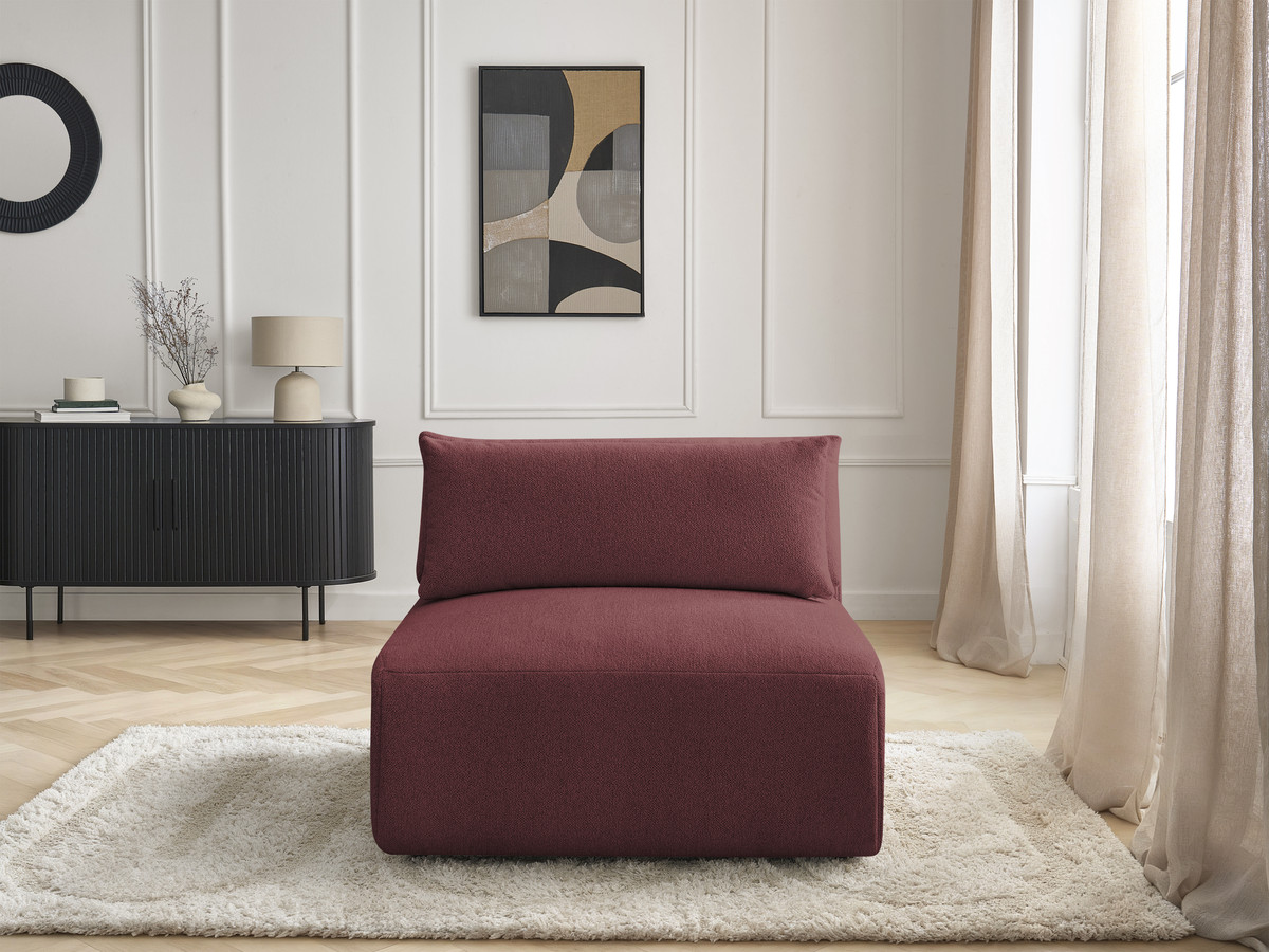 Bobochic Jana Sofamodul 1-Sitzer Melange-Stoff Rot