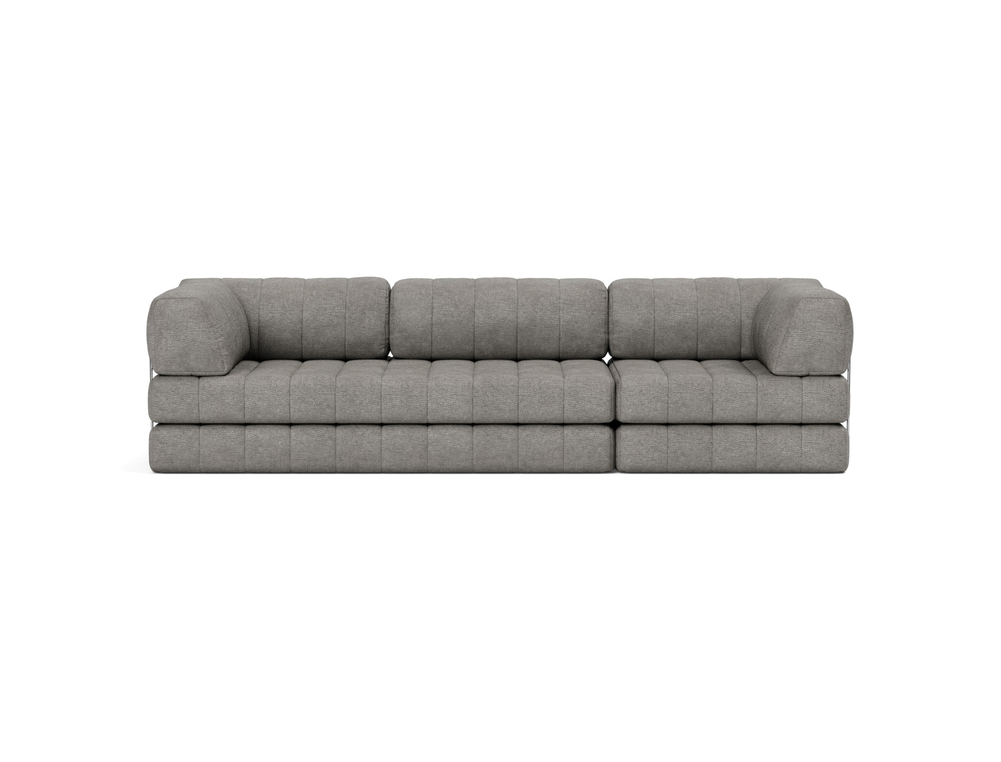 Schlafsofa CozyPad Grand mit Armlehnen Flachgewebe Avella 282-Warm-Grey