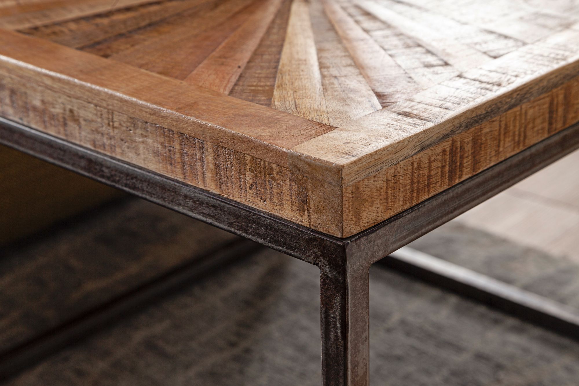 Couchtisch Maribo Mango Massivholz Braun 55 × 55 × 40,5 cm