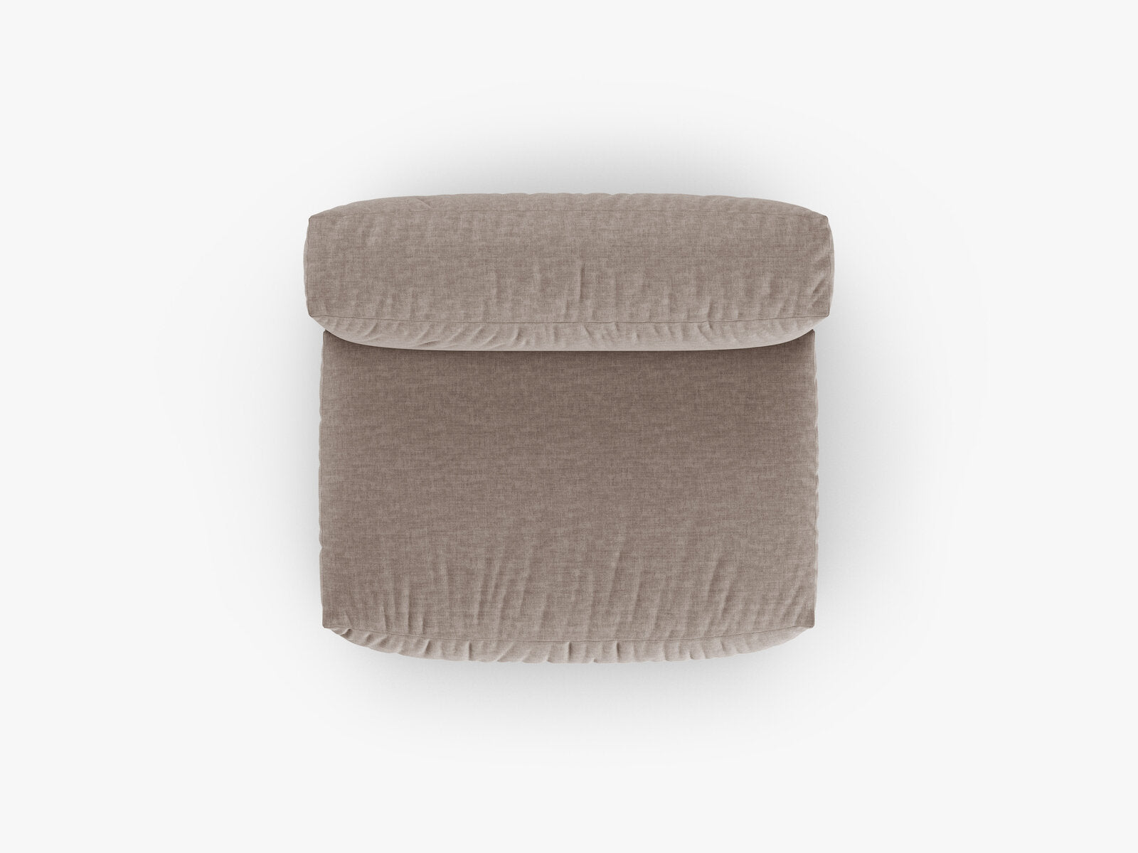 Micadoni Mittelmodul Martina 1-Sitzer Groß 90cm Sitztiefe Strukturierter Stoff Boston Dunkelbeige