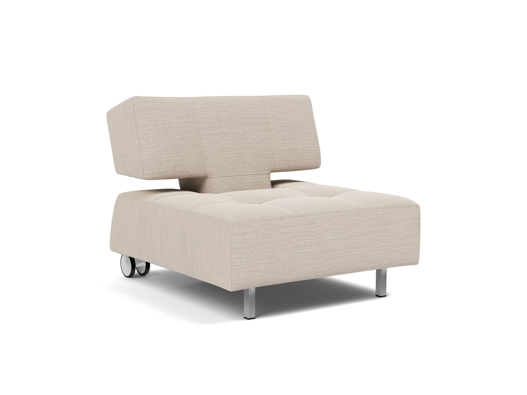 Sessel Long Horn D.E.L. Webstoff Blida 612-Sand-Grey