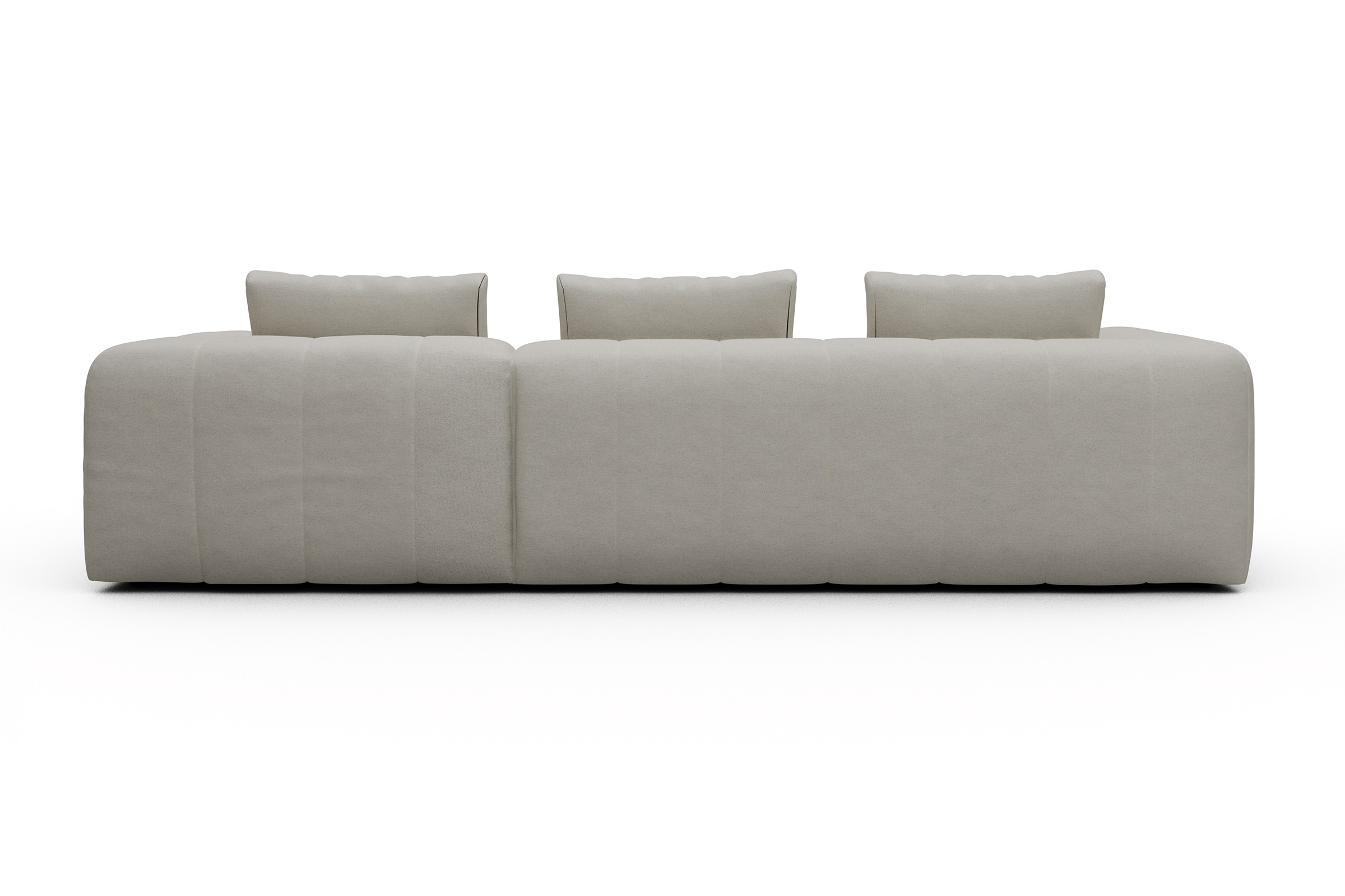 Ecksofa Hugo 2,5-Sitzer Armlehne links mit Chaiselongue Denari-Clean-Beige