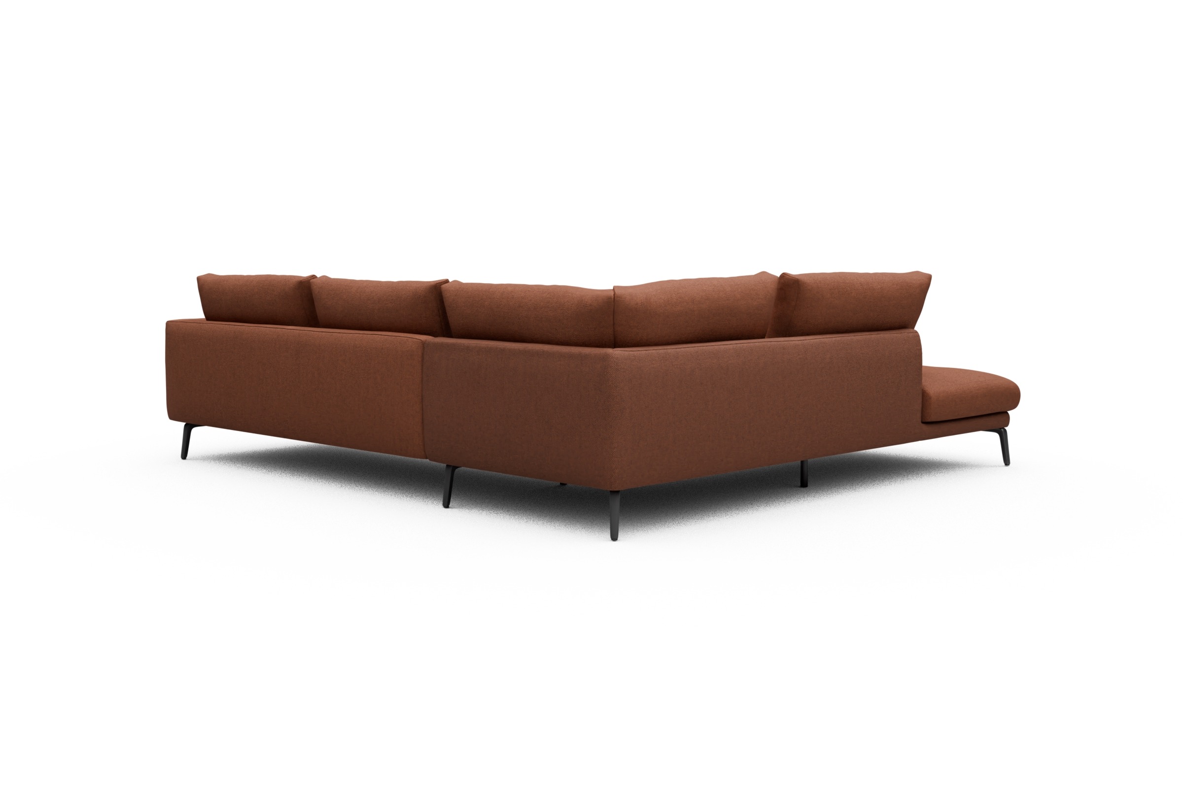 Ecksofa Karl Relax-Ecke links mit 2,5-Sitzer Weda-Rust