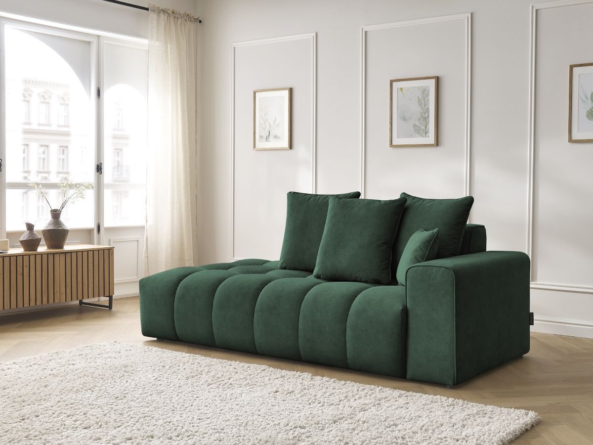 Bobochic Mont-blanc Sofa 4-Sitzer Samt Grün Armlehne rechts