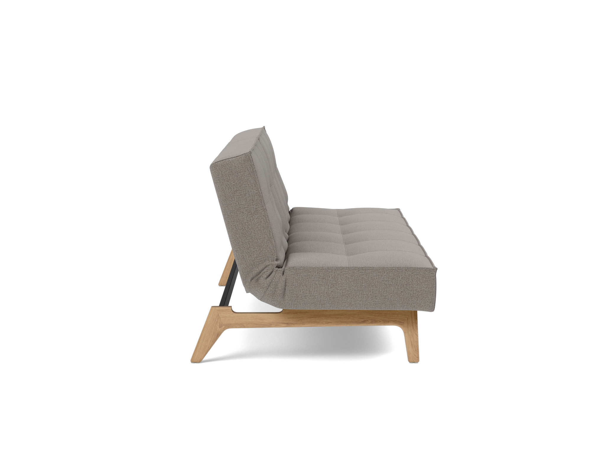 Schlafsofa Splitback Flachgewebe Mixed Dance 521-Grey Beine Eiche