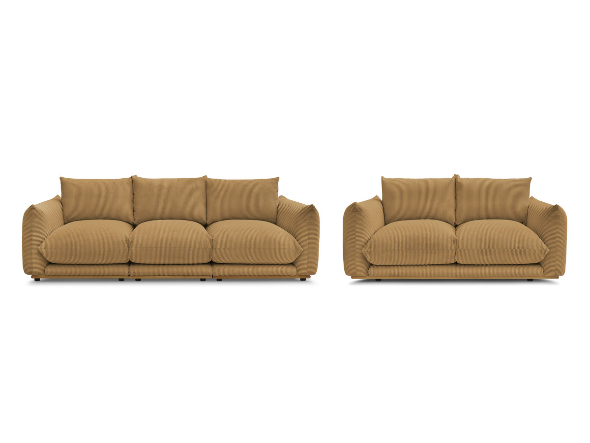 Bobochic Ernest Sofa 5-Sitzer Cordsamt Gelb