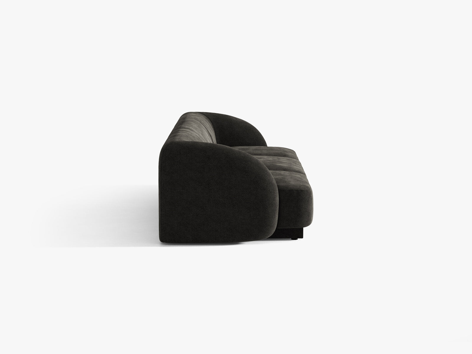 Micadoni Sofa Miley 3-Sitzer Chenille Eden Anthrazit