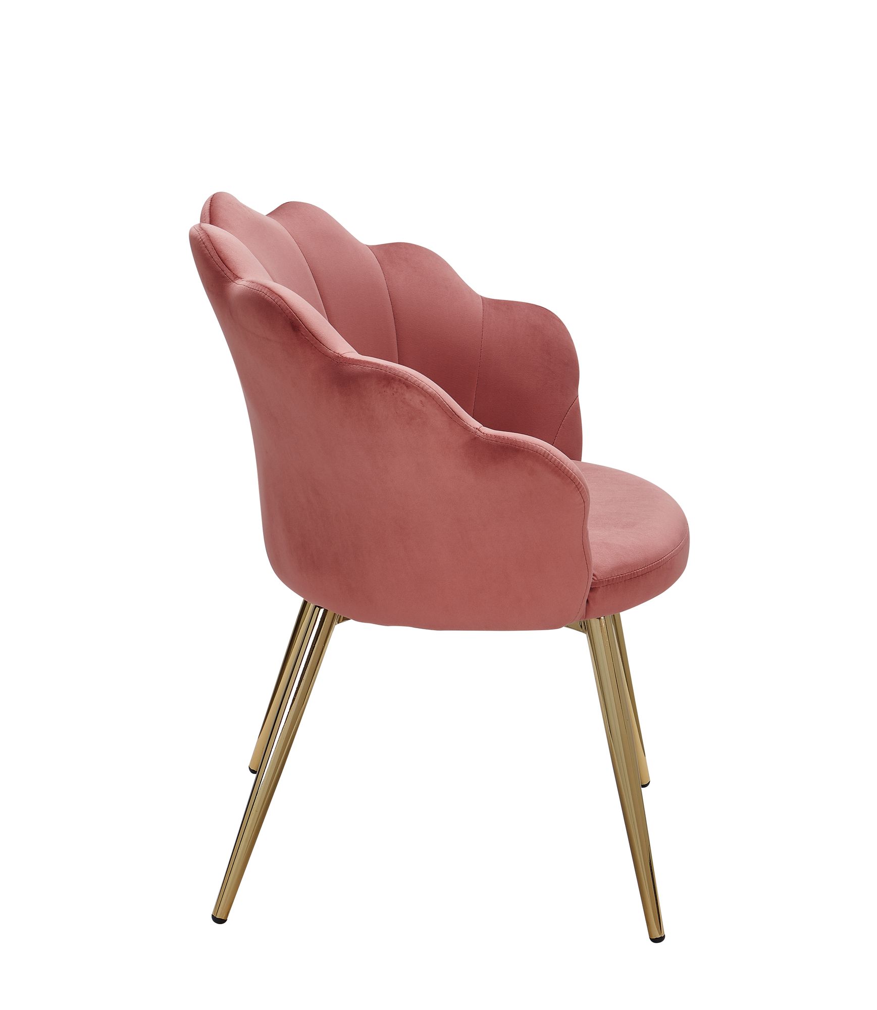 Esszimmerstuhl Nolsoy Samt Samt Rosa 47,5 × 53 × 80 cm
