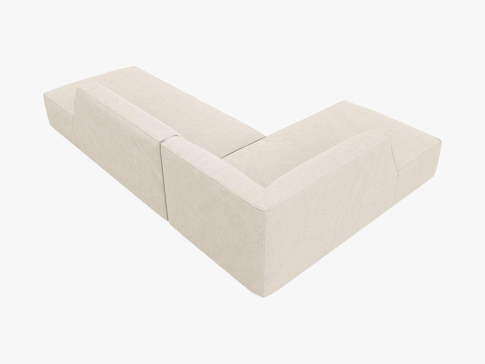 Micadoni Ecksofa Ruby 4-Sitzer Links Kord Scala Helles Beige