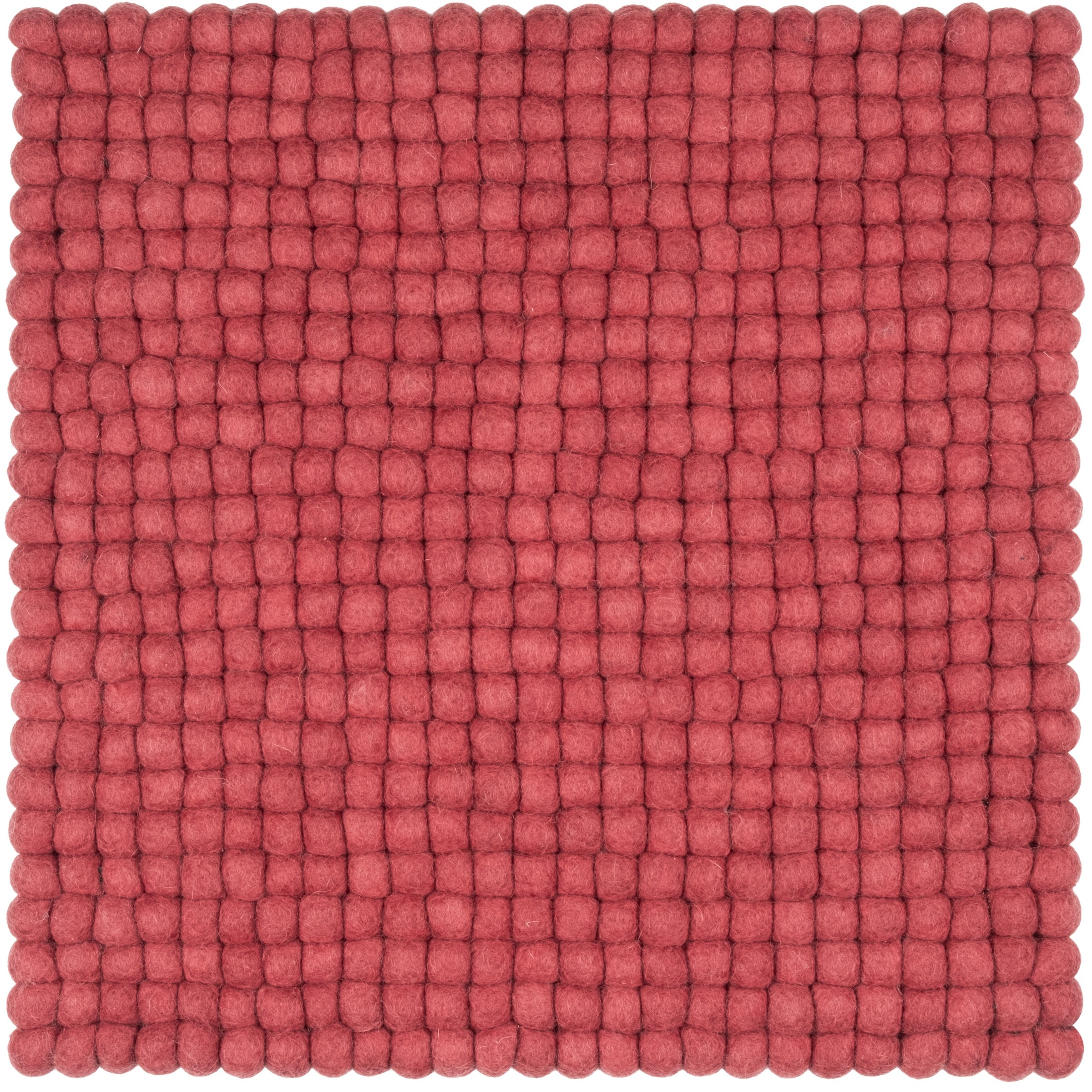 myfelt Kaja Filzkugel-Sitzauflage Weinrot 36 x 36 cm