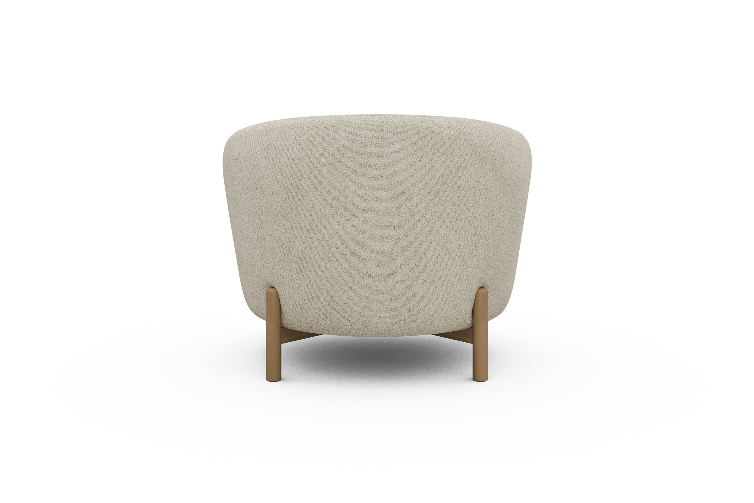 Sessel Ronda Holzbeine Eiche Natur Boucle-Off-White