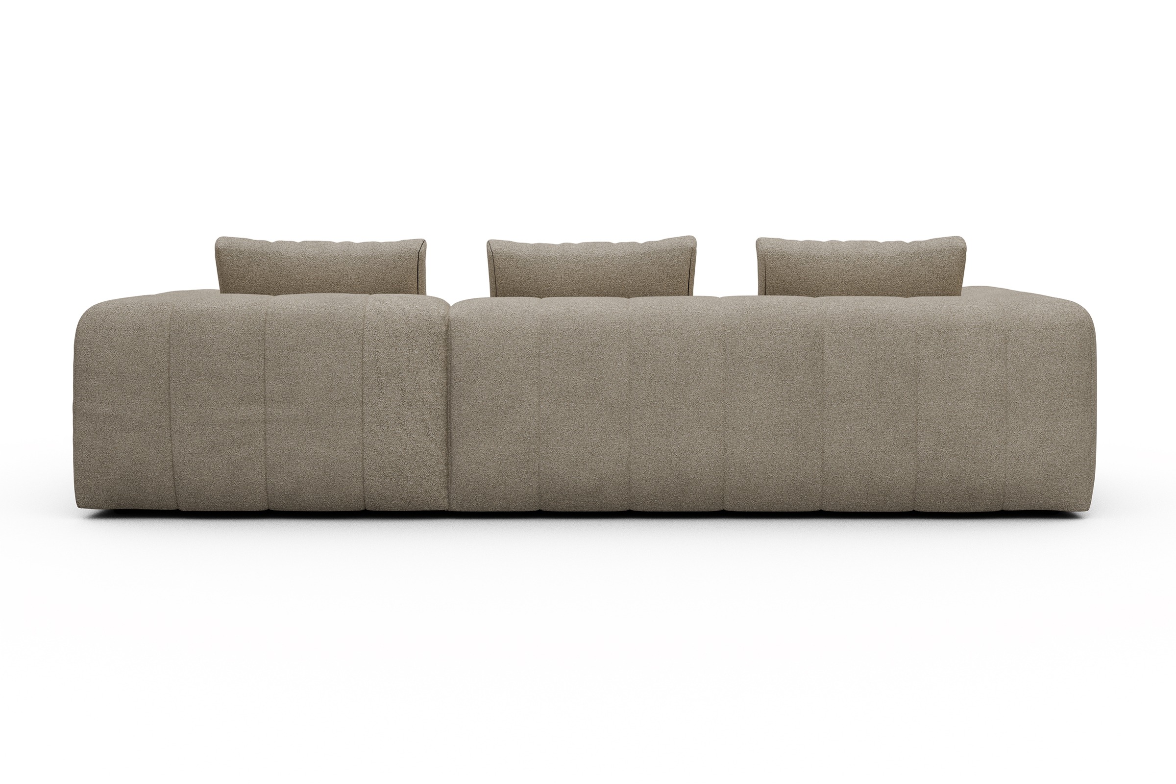 Ecksofa Hugo 2,5-Sitzer Armlehne links mit Chaiselongue Boucle-Belge