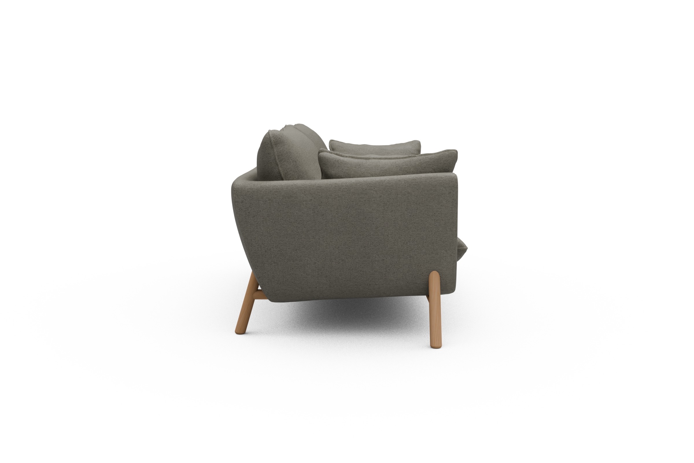 Sofa Emil 2-Sitzer Beinfarbe Eiche Natur Denari-Warm-Grey