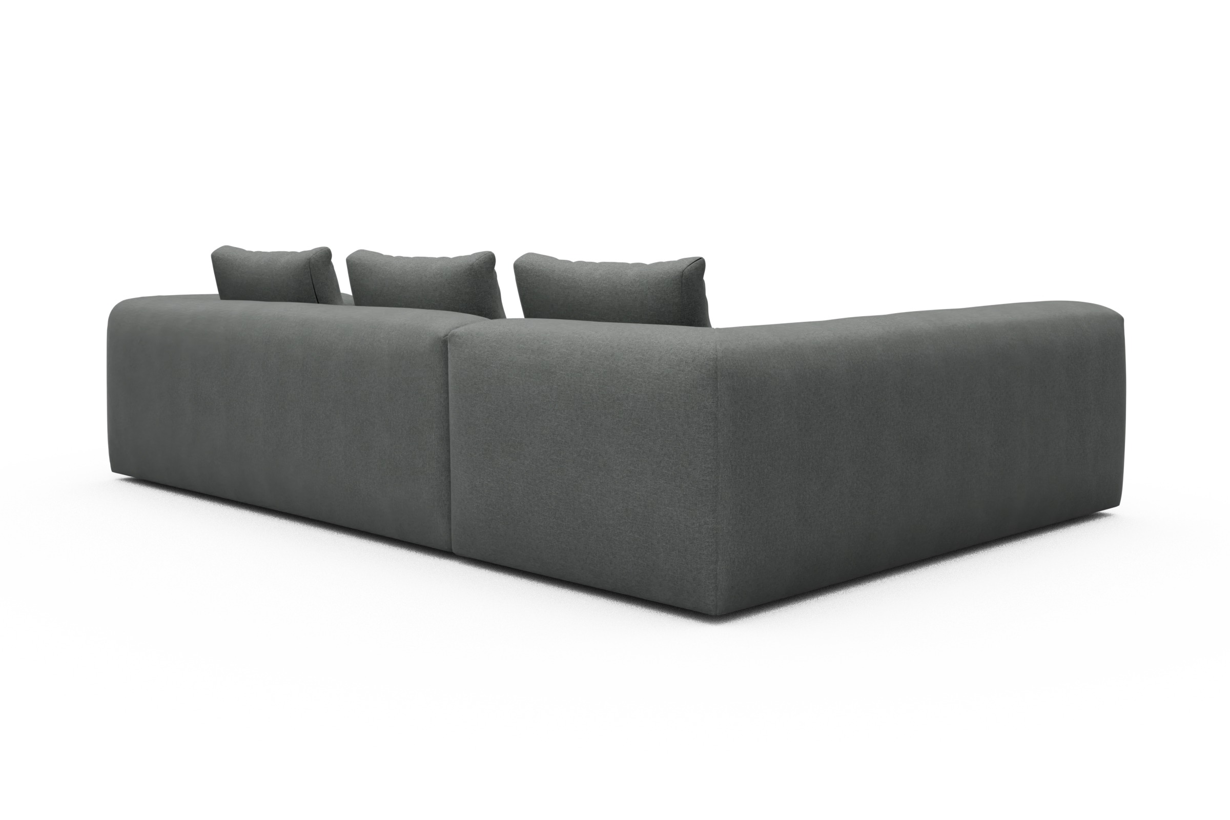 Ecksofa Fred 2x 2,5-Sitzer links offen Satya-Steel