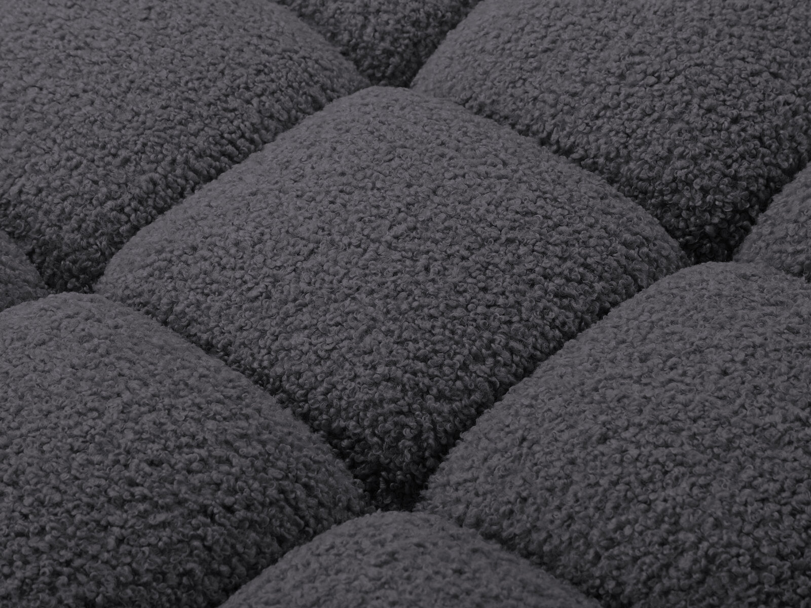 Micadoni Modulares Sofa Bellis 4-Sitzer Links Boucle Rolf Graphit