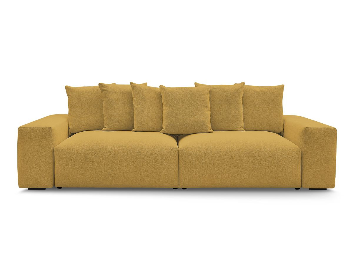 Bobochic Voltaire Sofa 4-Sitzer 320 × 124 cm Melange-Stoff Gelb