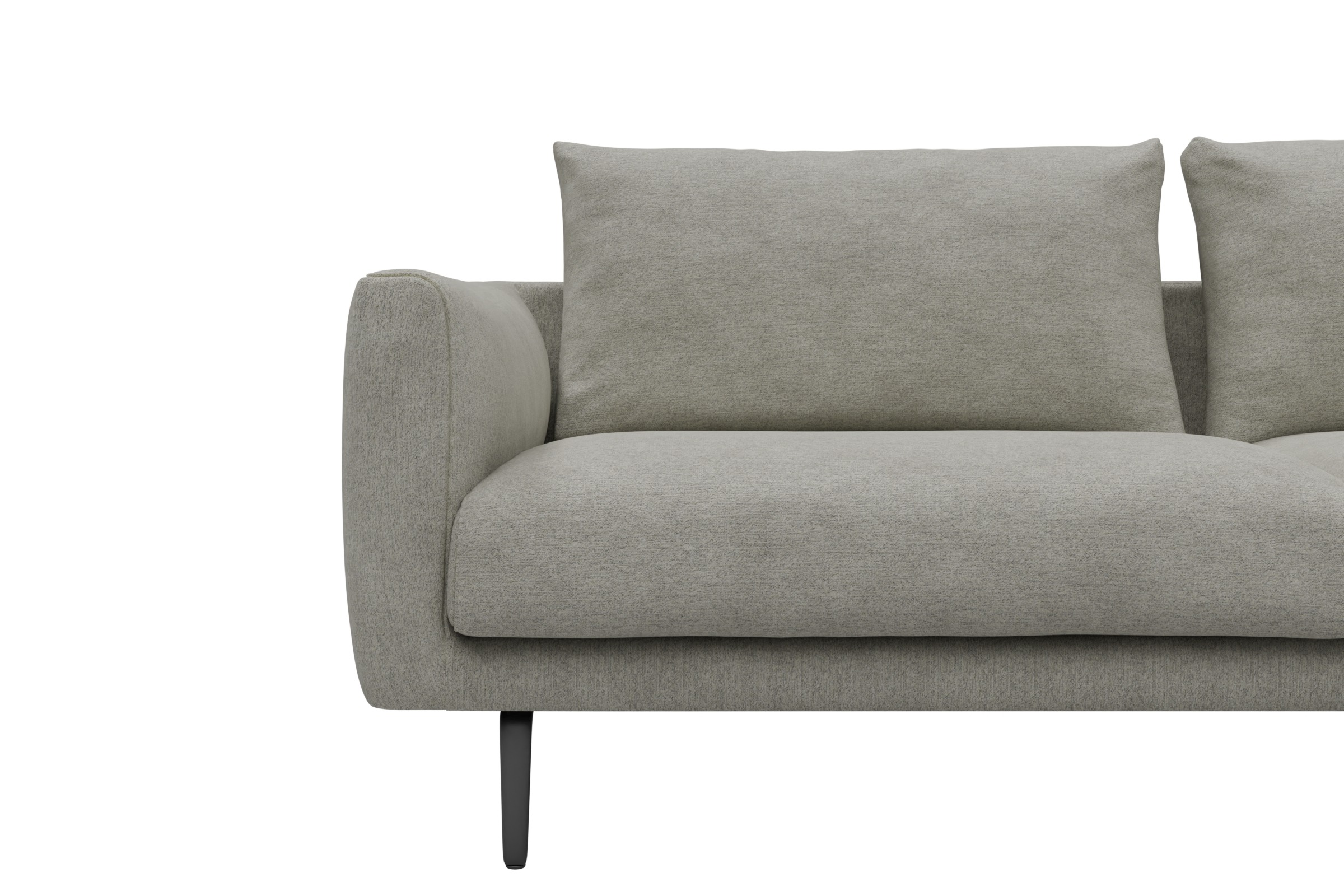 Ecksofa Karl Relax-Ecke rechts mit 2,5-Sitzer Carreno-Moon-Stone-White