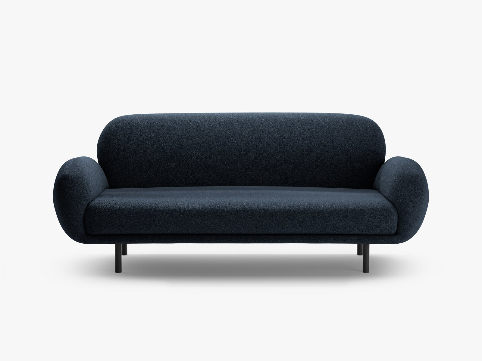 Micadoni Sofa Poppy 2-Sitzer große Version Boucle Baloo Dunkelblau