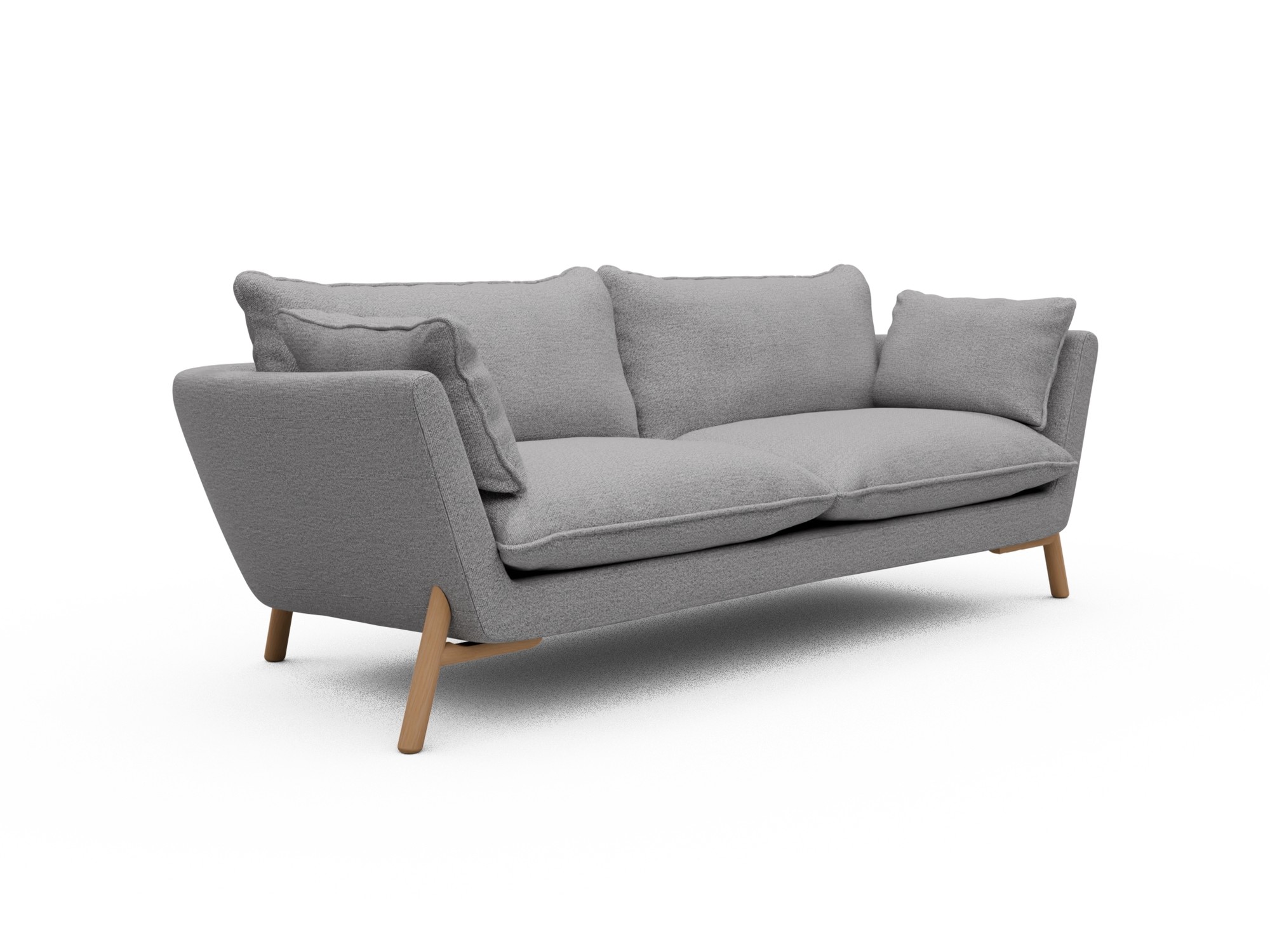 Skandi Home Sofa Emil Soft 3-Sitzer Beinfarbe Eiche Natur Sama-Grey moebelfaktor