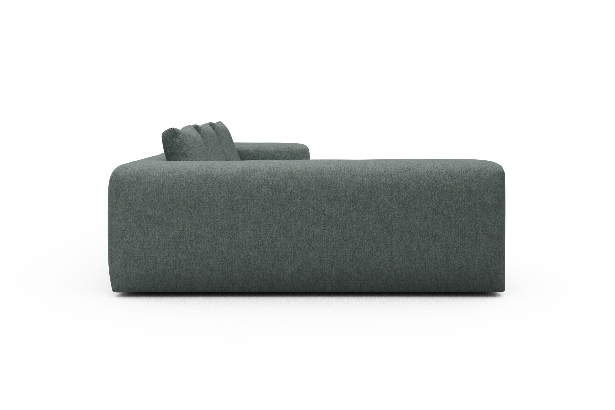 Ecksofa Fred 2x 2,5-Sitzer links offen Carreno-Ice-Blue