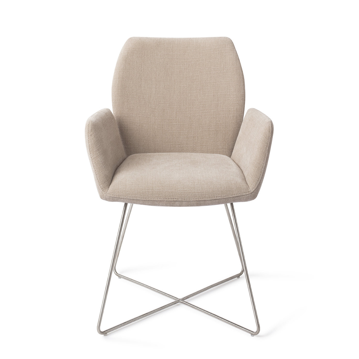 Jesper Home Esszimmerstuhl Misaki Sand Strand Cross Stahl