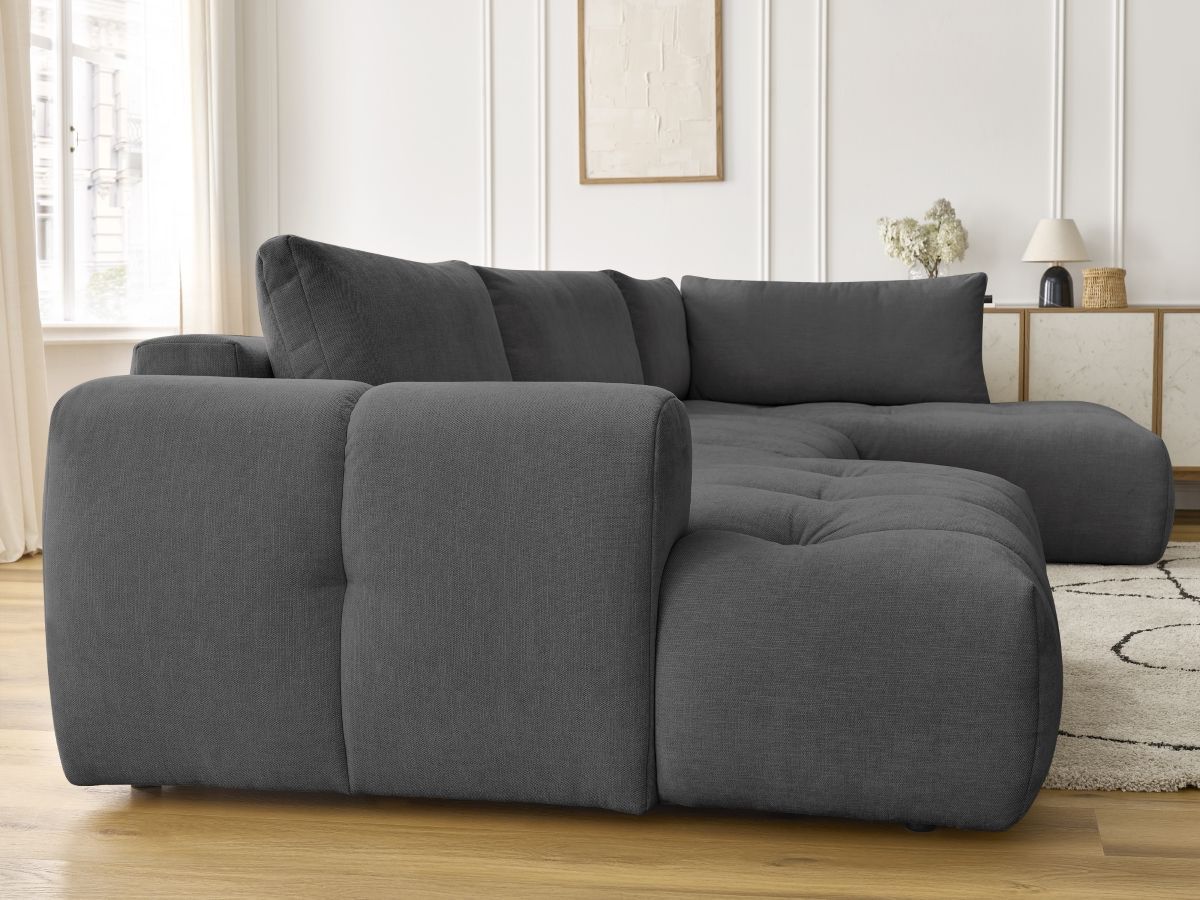 Bobochic Fuji Wohnlandschaft Stoff Dunkelgrau Ecke links