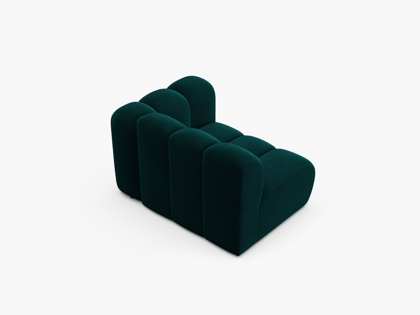 Micadoni Modul Lupine 1-Sitzer Samt Venus Dunkel Petrol Rechts