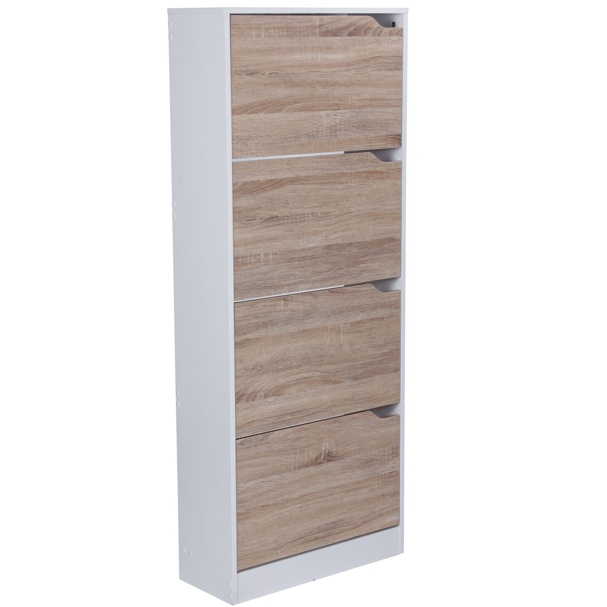 Schuhschrank Ebeltoft Weiß 60 × 24 × 150 cm