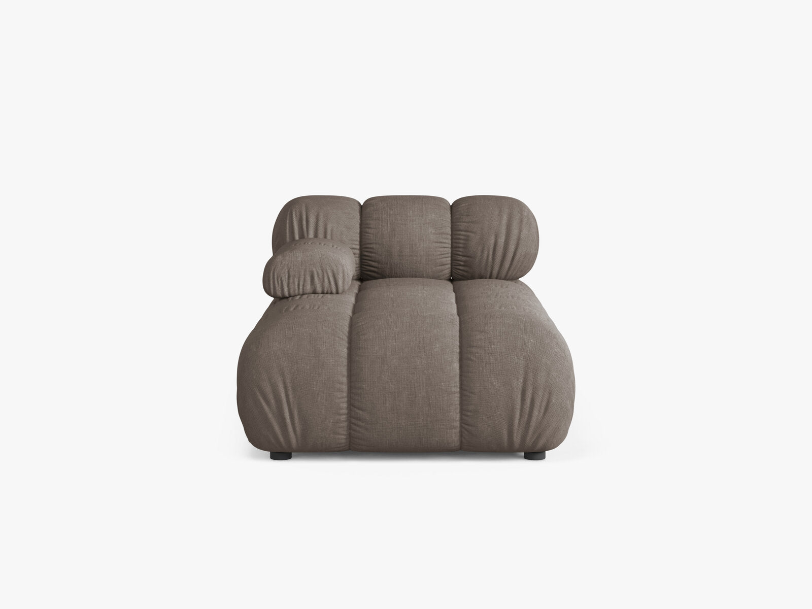 Micadoni Recamiere Bellis Links Strukturierter Stoff Liberty Cappuccino