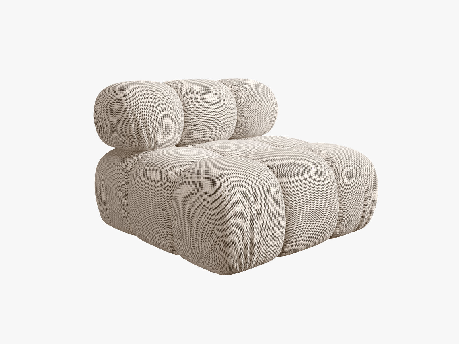 Micadoni Armloses Modul Bellis 3D-Stoff Sonic Helles Beige