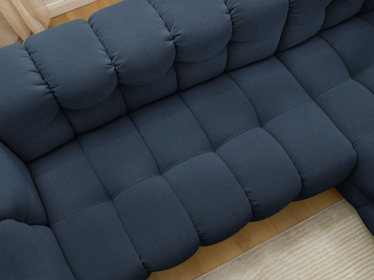 Bobochic Cloud Ecksofa 288 × 184 cm Stoff Dunkelblau Ecke rechts