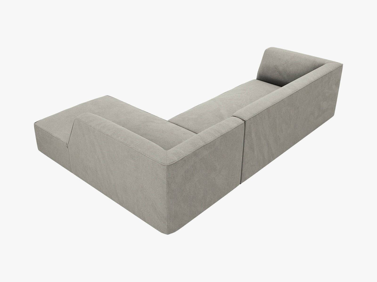 Micadoni 4-Sitzer Modular Sofa Ruby Rechts Kord Scala Hellgrau