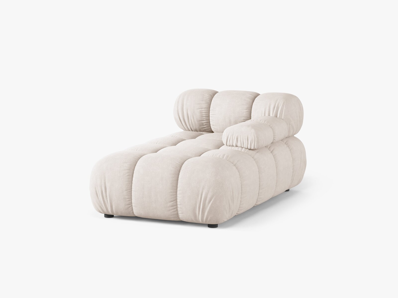 Micadoni Recamiere Bellis Rechts Strukturierter Stoff Liberty Beige