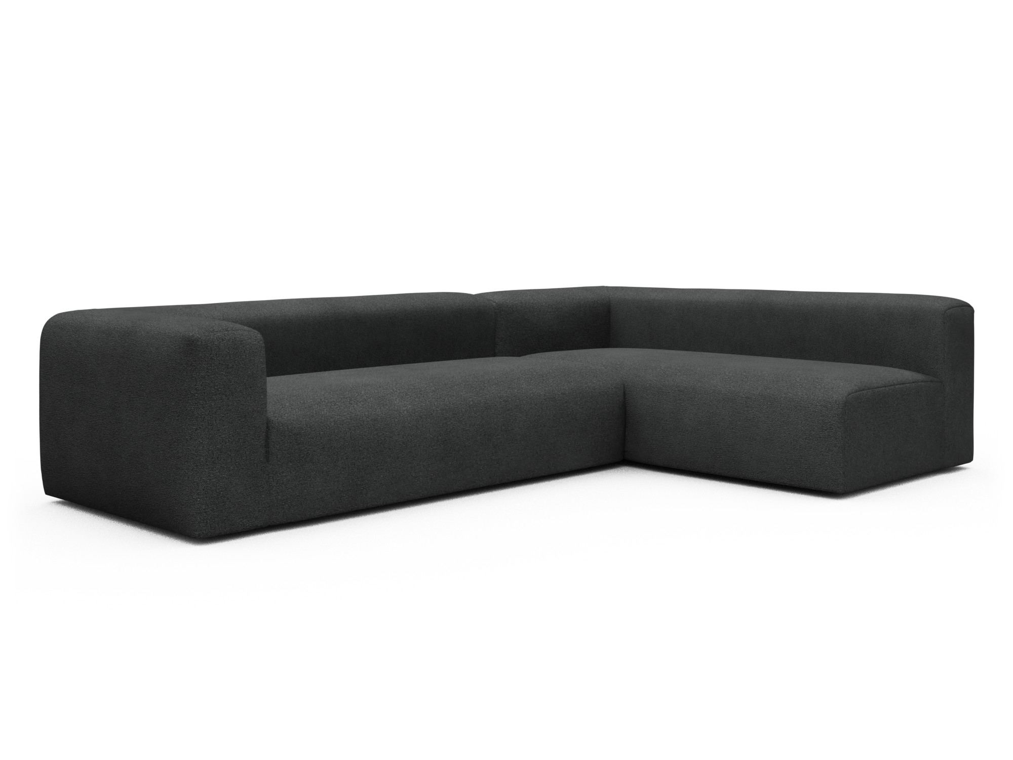 Skandi Home Ecksofa Fred 2x 2,5-Sitzer rechts offen Boucle-Charcoal moebelfaktor